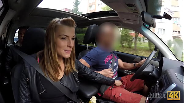 HUNT4K. Chick with perfect ass_and boobs gets paid for sex in car