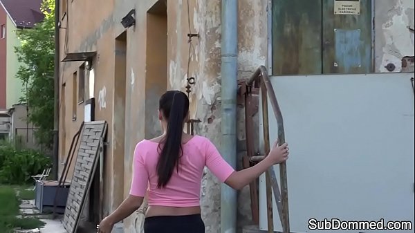 Young euro domina restrains submissive