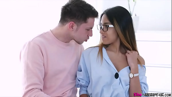 Roxy Lips looks_like a cute nerdy music_fan who_gets all_too excited FULL SCENE_on SheIsNerdy4K_com