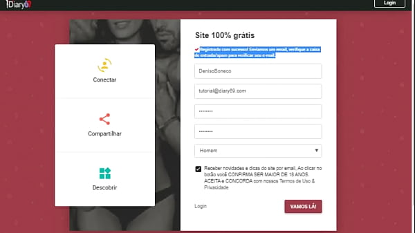 Tutorial de entrar rede social