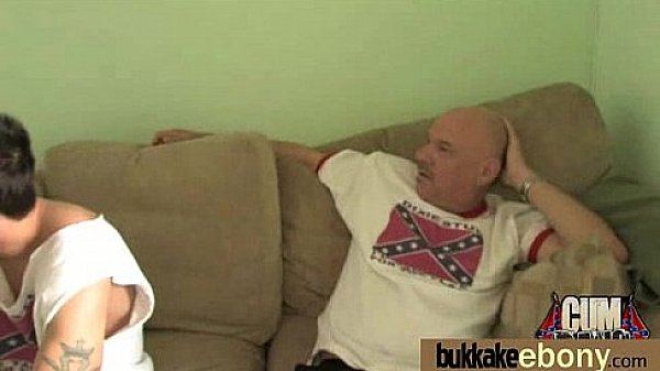 Big tit ebony does a blow bang 13