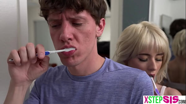 Teen stepsister had the hots for her stepbrother and kept bugging him 
