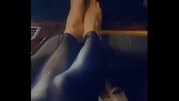 Shiny Spandex Foot Tease 