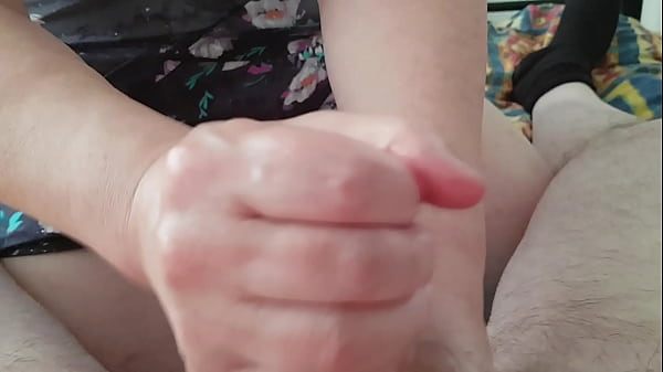 Play MP4 - Neighbours friend jerking my cock for a big cum shot