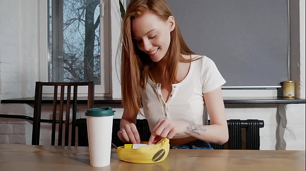 School Friend Ing Beautiful Red-haired Cute Girl Yellow Lingerie Hugs The Beautiful Body Of A Young Girl (premium Red) - Arinafox thumbnail
