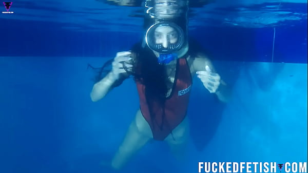 Hot skinny sexy swimwear diving mask fetish
