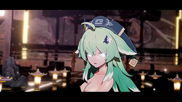 Honkai Star Rail Huohuo Hentai Fox_Girl Kitsune Nude Dance_Hit And_Run Mmd_3D Emerald Tail_CLIP