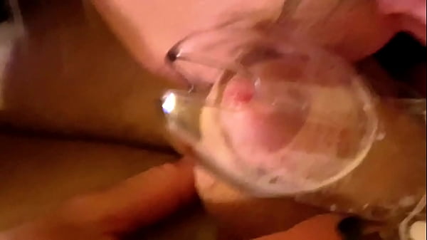 Dick play in chastity belt by makeup brush and my tongue 