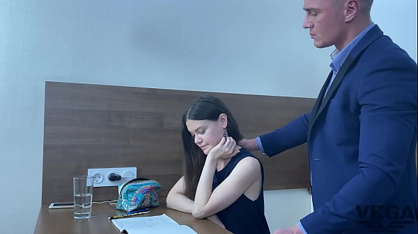 My stepsister caught me with a standing_dick and fucked me