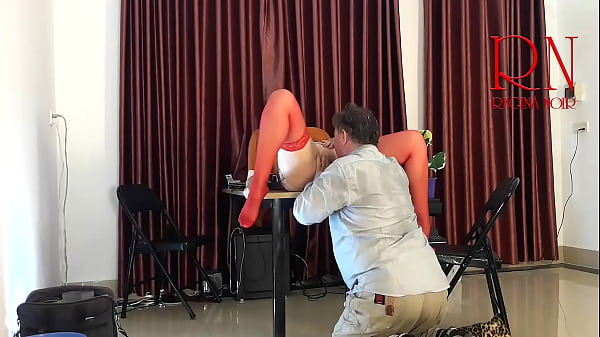 Monday in the office. Employee without panties. Tease, lick pussy, suck dick in the office. Naughty office. c1 