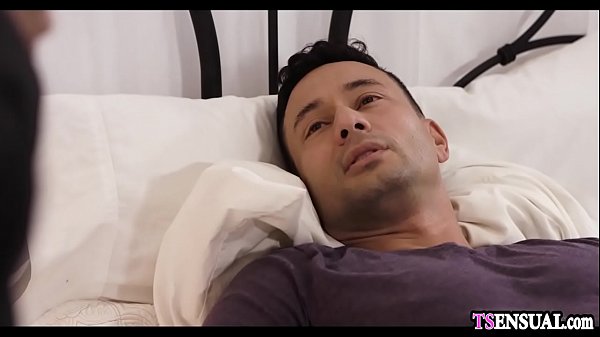 Play MP4 - Busty nurse shemale helped a sick muscular guy to heal