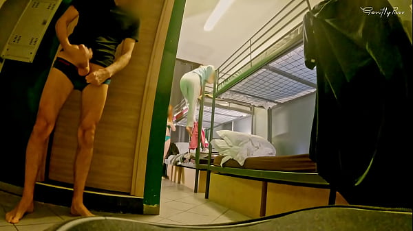 HOSTEL MIXED ROOM_two sluts one room a lot of cum
