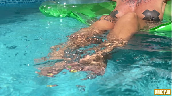 Splashing feet in the pool