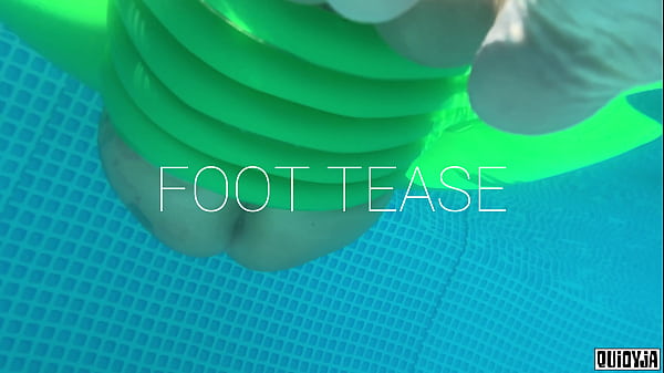 Splashing feet in the pool