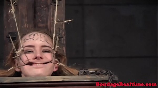 Teen sub dominated with open_mouth gags