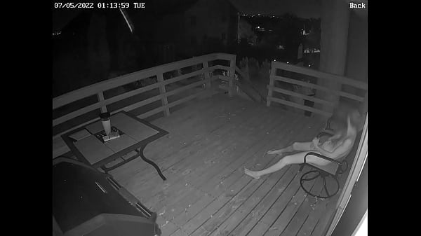 Masturbating On_Back Deck At Night