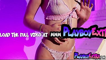 Skinny brunette hottie reveals all her secrets for playboy 