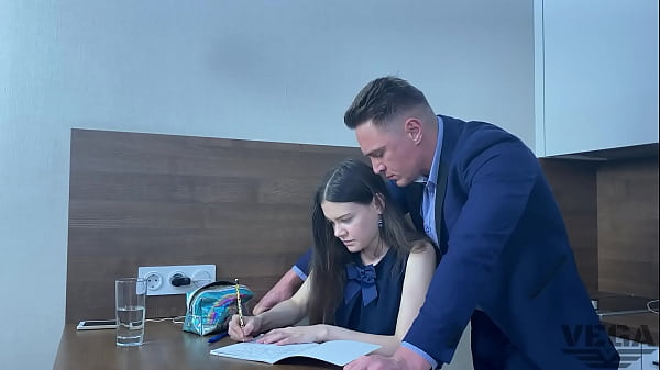 Stepsister woke me up with a blowjob and got a load of