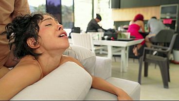 Petite Latina Sneaky Couch Fuck - Amateur Real Passion