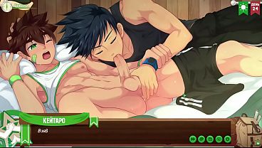 Game: Friends Camp, episode 44 - Natsumi decided to give a sweet blowjob to Keitaro (Russian voiceover)