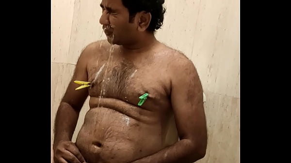 Indian toilet slave drinking pee