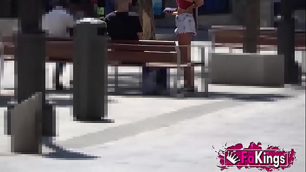 Fake lingerie model teases and seduces_a random guy