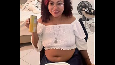 Eating Farting and Burping in the Hotel Room Bloated Belly Gassy Toilet Explosion &_ Shower