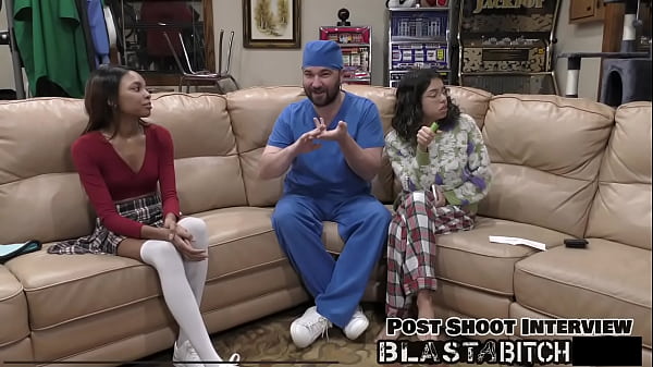 Solana spits out doctor's load so he fucks & blasts her with cum 