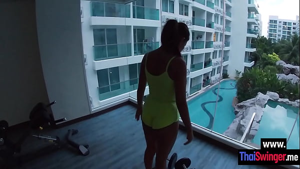 After workout sexy Asian teen_fucked hard by a friend with big white dick