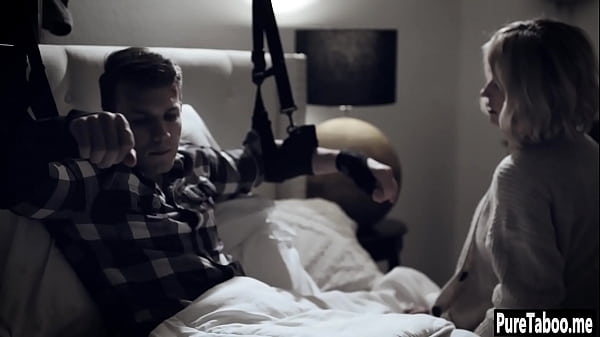 Worried blonde big tits_stepmom helped stepson