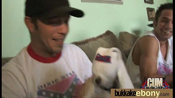 Hot_ebony chick in interracial gangbang 13