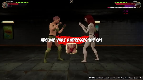 Adeline Vauj VS TheCat Naked Fighter 3D