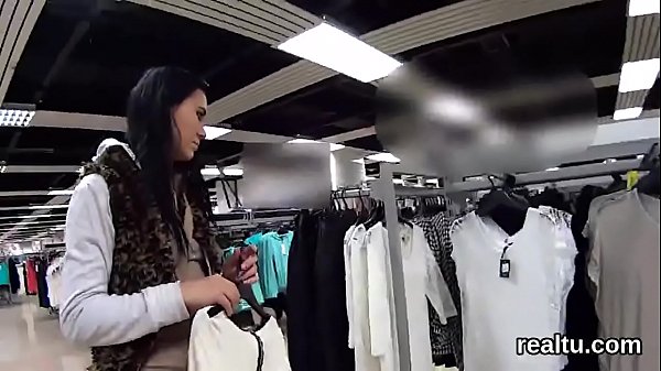 Enchanting czech kitten is seduced in_the hypermarket_and rode_in pov