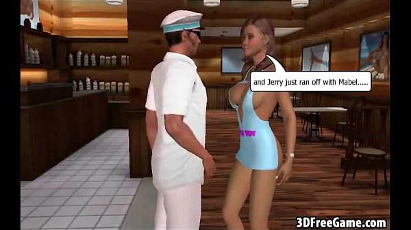 This sexy 3D big tit babe is getting eaten_out and_fucked