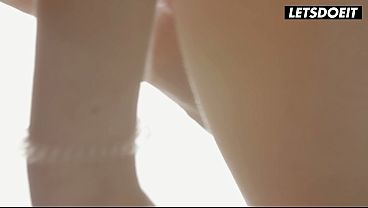 Busty Brunette Fucked Doggy While Face Buried in Blonde Cunt