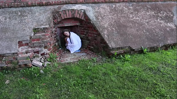 Nude Blonde On Street thumbnail