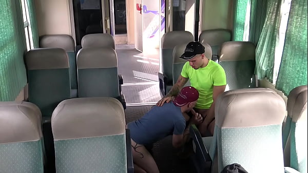 Amazing Exhib In Public Train With 2 Sexy Boys thumbnail