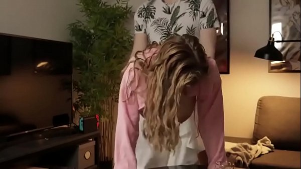 Romantic movie night_turns into assfucking fun