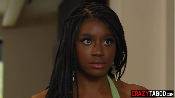 Sexy black MILF enjoyed rough sex with big dick perverted guy 