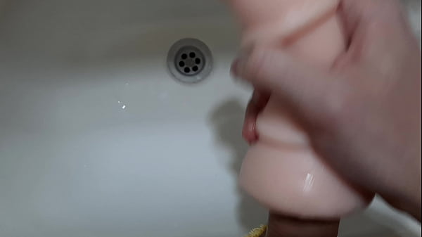 Such intense ORGAMS using a VAGINA TOY over_his Sink