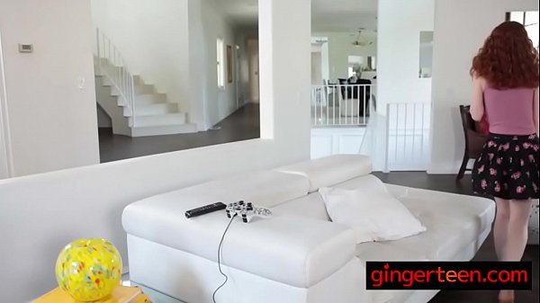 Petite redhead enjoys a balls deep slide in by her lover