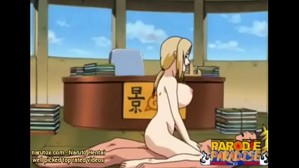 Tsunade the hokage is having a happy timein her_office Naruto Hentai