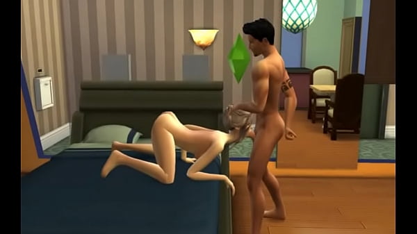 Lady sim blows a stud