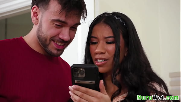 Ameena Green Nade_Nasty Sexy teen_black masseuse_prepare_her client for a_nice wet nuru experience