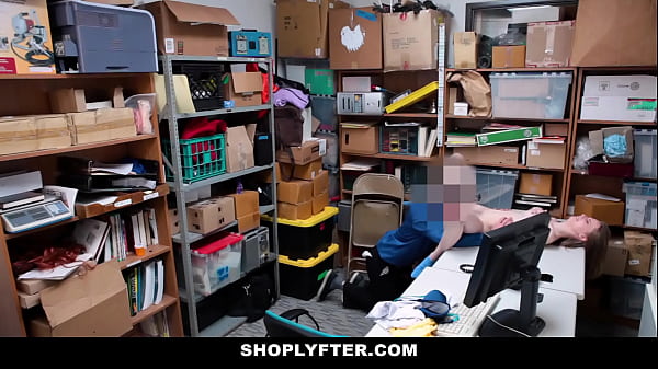 After being caught this little devil shoplifter gets a good lesson by the LP officer into her mouth and in her tight teen pussy 