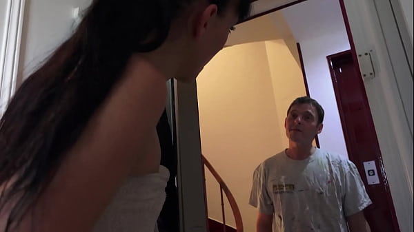 Natacha guapa gets fucked by the plumber in the bathroom 