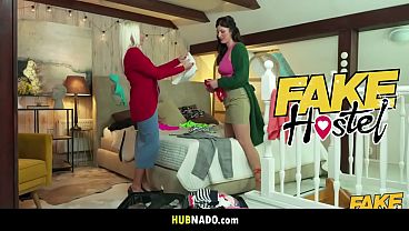 Nonton Wild Hostel Escapades: Suzi And Asha's Steamy Encounter With The Intrusive Grey Fox And A Saucy Surprise Ending Another Day Fake Hostel Grey Haired thumbnail