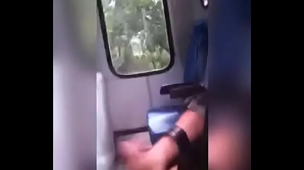Jerk and cum in the public bus