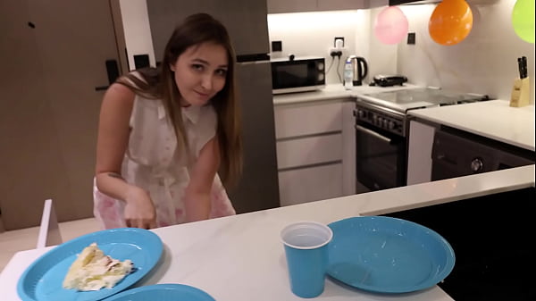 Play MP4 - I fucked my friend's mom in the kitchen after his birthday