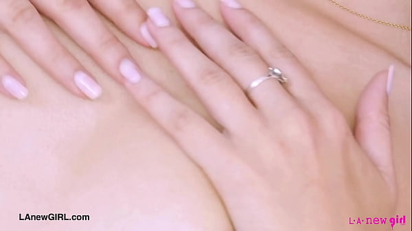 Elegant brunette model naked close up